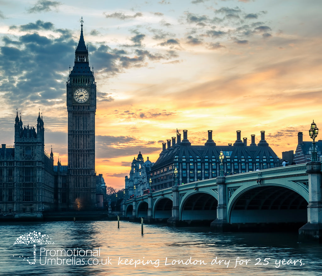 Promotional Umbrellas London - keeping London dry for 25 years