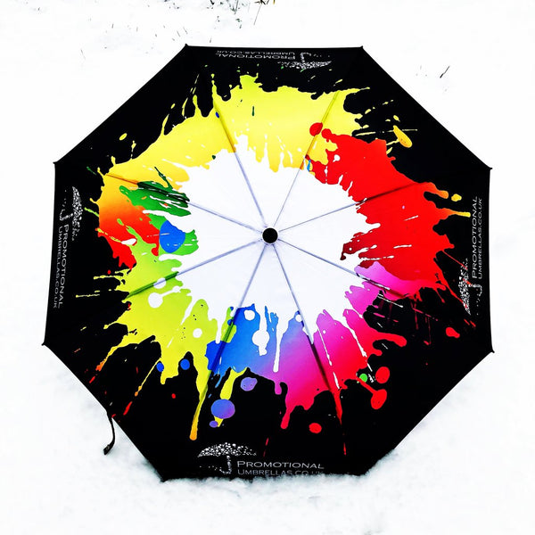 ECO-Atlantic Folding Deluxe Umbrella - THE ULTIMATE, ALL OVER PRINTING, BEST QUALITY - As low as £12.40 each Printed & Delivered