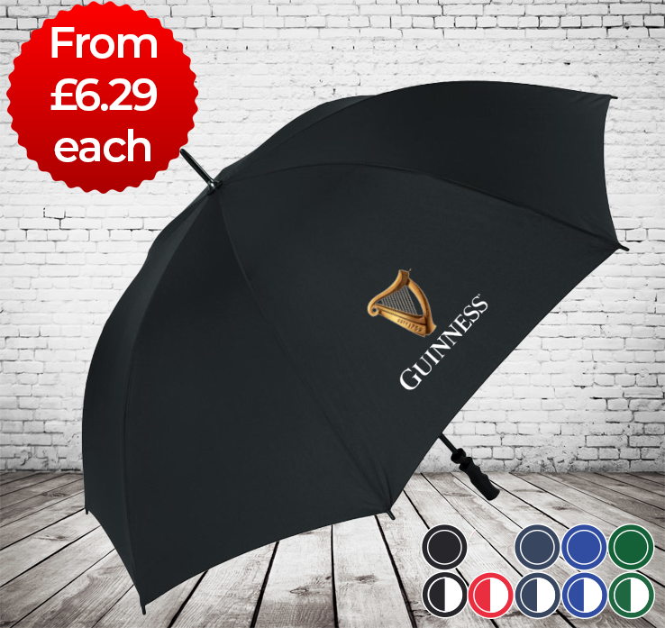 Susino Golf Fibre Light Umbrella- CHEAPEST STORMPROOF Promotional Umbrellas - As low as £6.29 each Printed & Delivered