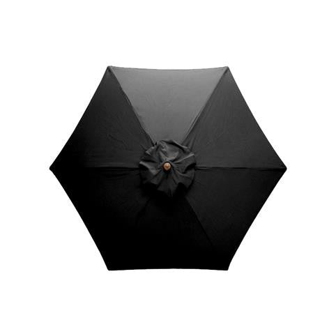 Windsor 2 metre round wooden printed parasol overhead