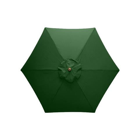 Windsor 2.5 metre round wooden printed parasol overhead