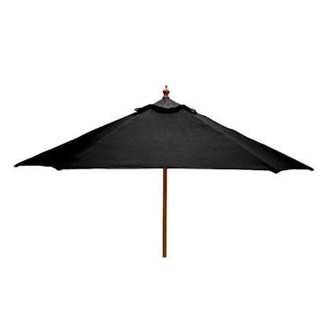 Windsor 3 metre round wooden printed parasol black