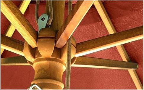 Windsor 2 Metre Round Wooden Printed Parasol
