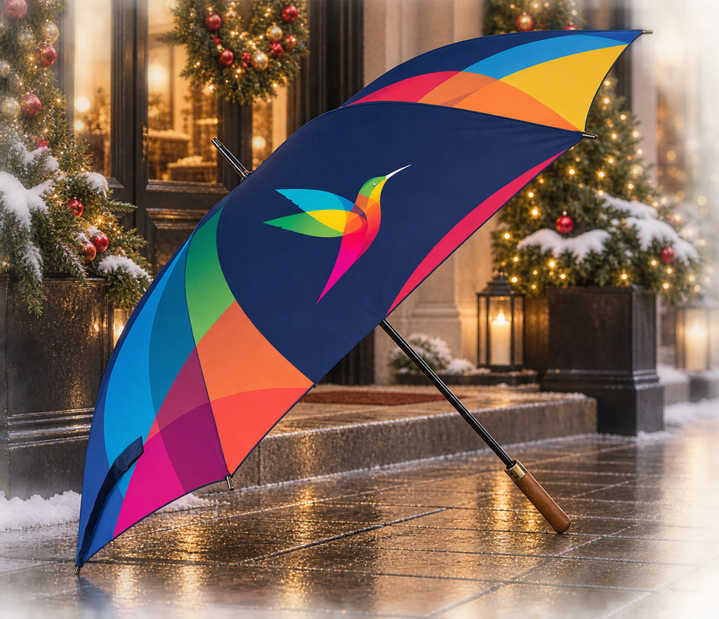 Forget the Christmas Hamper: Why Branded Umbrellas Make Brilliant Corporate Gifts