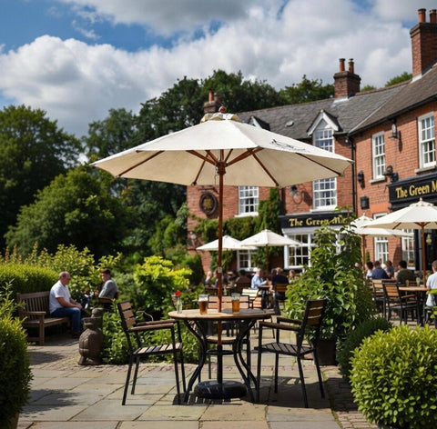 How Printed Parasols Help Hospitality Venues Extend Outdoor Trading Hours