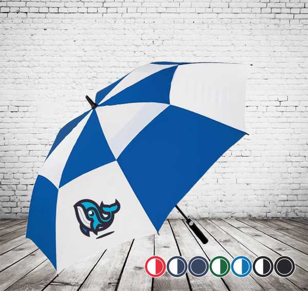 Cyclone Auto Vented Golf Umbrella - VERY HIGH QUALITY - BEST SELLER - As low as £13.90 each Printed & Delivered