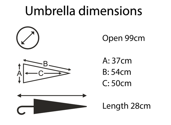 Telematic Automatic Folding Umbrella - - As low as £7.66 each Printed & Delivered