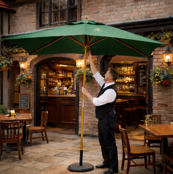 Windsor 3 x 2  Metre Rectangular Wooden Printed Parasol