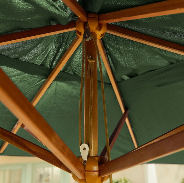 Windsor 3 x 2  Metre Rectangular Wooden Printed Parasol