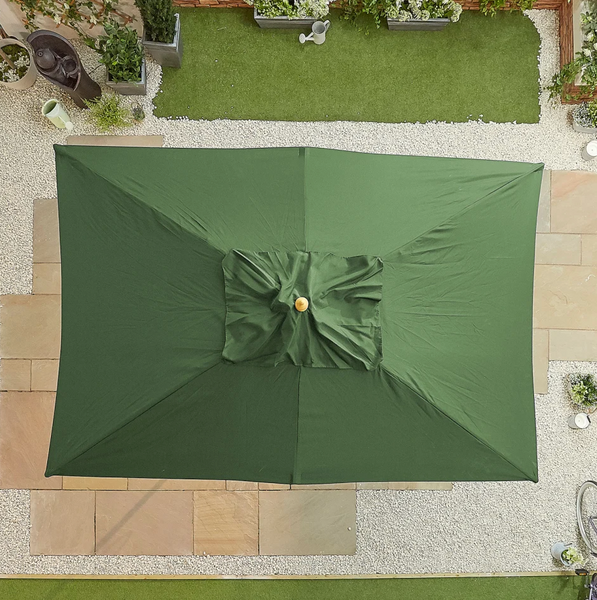 Windsor 3 x 2  Metre Rectangular Wooden Printed Parasol