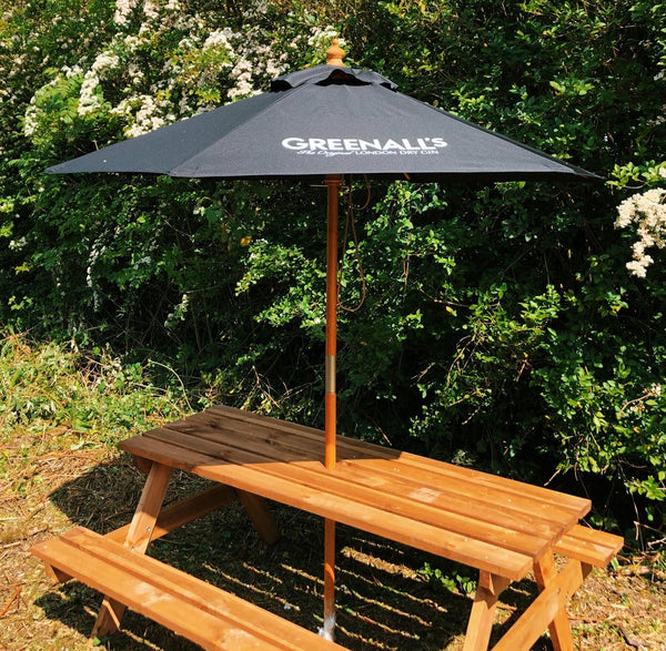 Windsor 2 Metre Round Wooden Printed Parasol - As low as £58 each Printed & Delivered