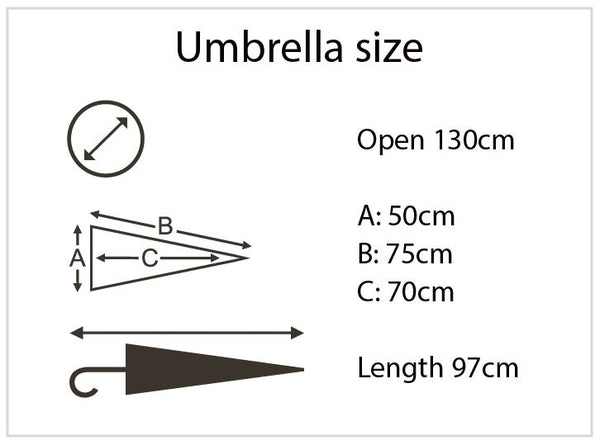 Atlantic Storm Golf Umbrella- Dimensions