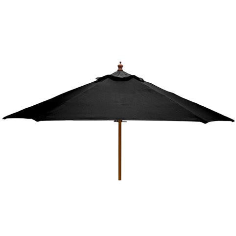 Windsor 2 metre round wooden printed parasol side
