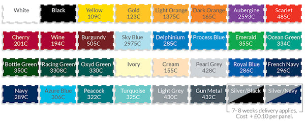 ProBrella Mini Golf Umbrella Stock Panel Colour Options