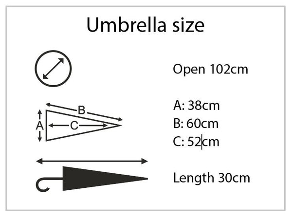 Promomatic Deluxe Folding Umbrella Dimensions
