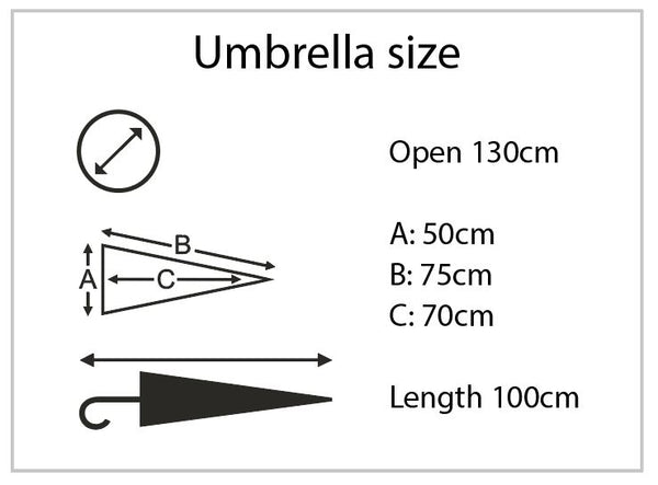 Susino Golf Fibre Light Umbrella- The dimensions of the cheapest stromproof promotional umbrella
