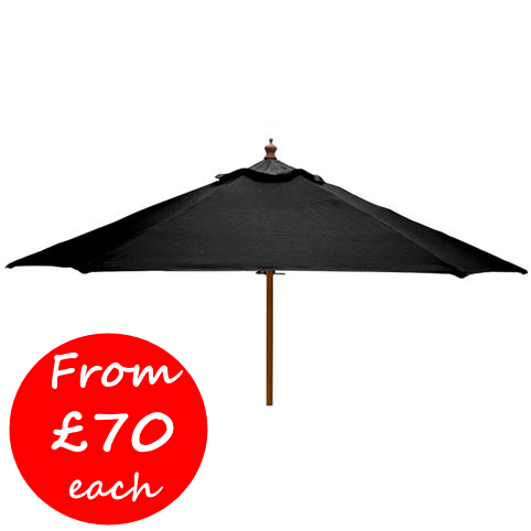 Windsor 2.5 metre round wooden printed parasol price